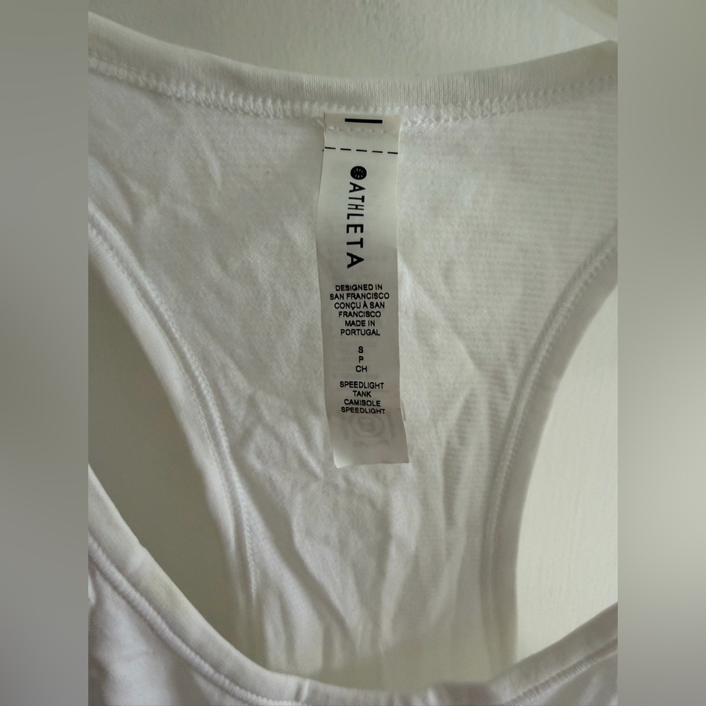 Athleta Speedlight White Racerback Tank - Picture 2 of 7
